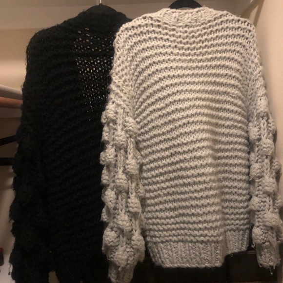 Chunky knit cardigan (black or grey option) - Picture 3 of 3